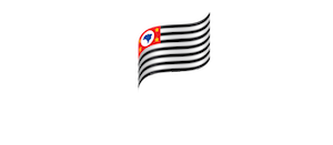 Versão negativa do logotipo do Governo do Estado de São Paulo em cores negativas